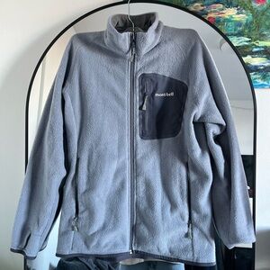 Montbell Blue Gray Fleece Jacket